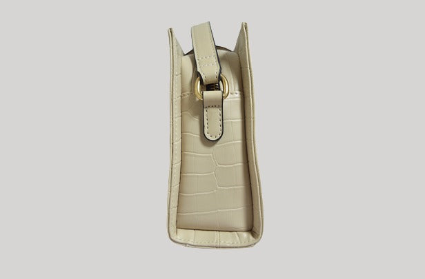 Bella Croco Beige Cross Body Sling Bag