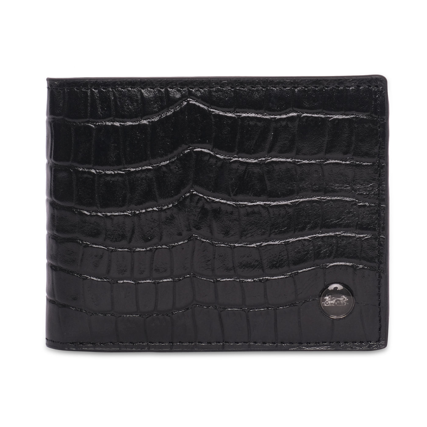 Belwaba Genuine Leather Black Bifold Wallet for Men with 3 Card Slots