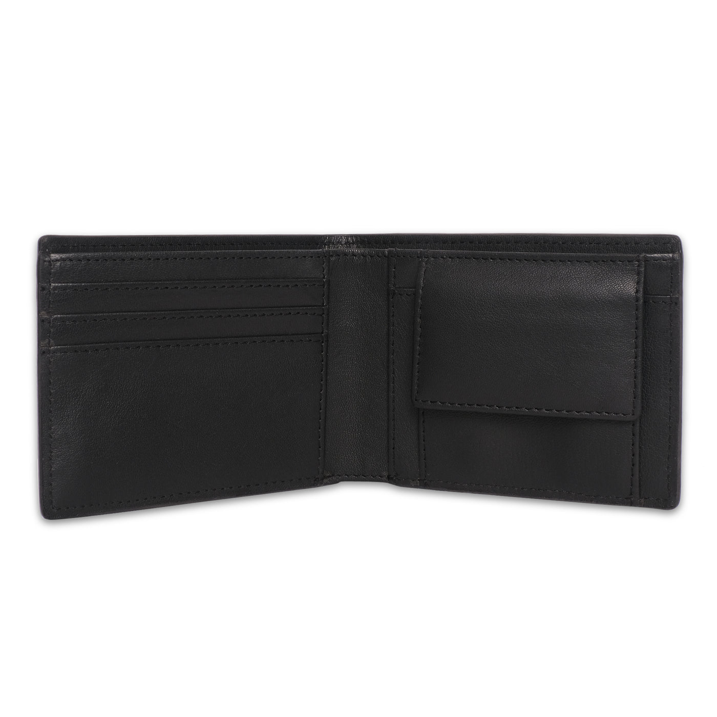 Belwaba Genuine Leather Black Bifold Wallet for Men with 3 Card Slots