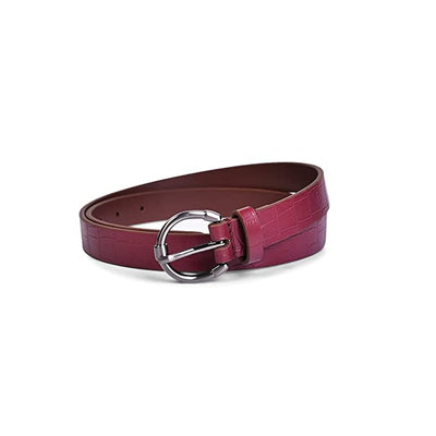 Belwaba | Vegan Leather Maroon women's Belt