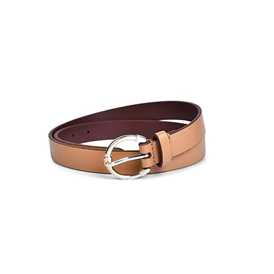 Belwaba | Vegan Leather Tan Croc Print women's Belt