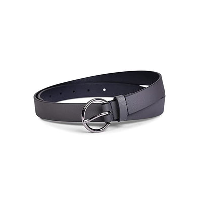 Belwaba | Vegan Leather Metallic Grey Saffiano women's Belt