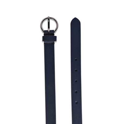 Belwaba | Vegan Leather Navy Blue Saffiano women's Belt