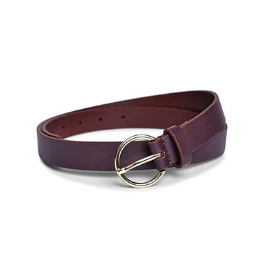 Belwaba | Vegan Leather Burgundy Saffiano women's Belt