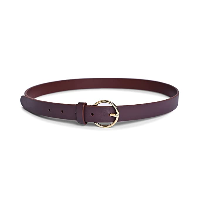 Belwaba | Vegan Leather Burgundy Saffiano women's Belt