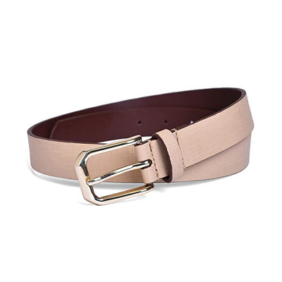 Belwaba Women Casual Beige Artificial Leather Belt