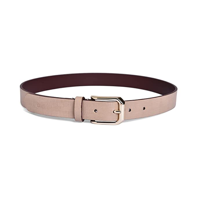 Belwaba Women Casual Beige Artificial Leather Belt