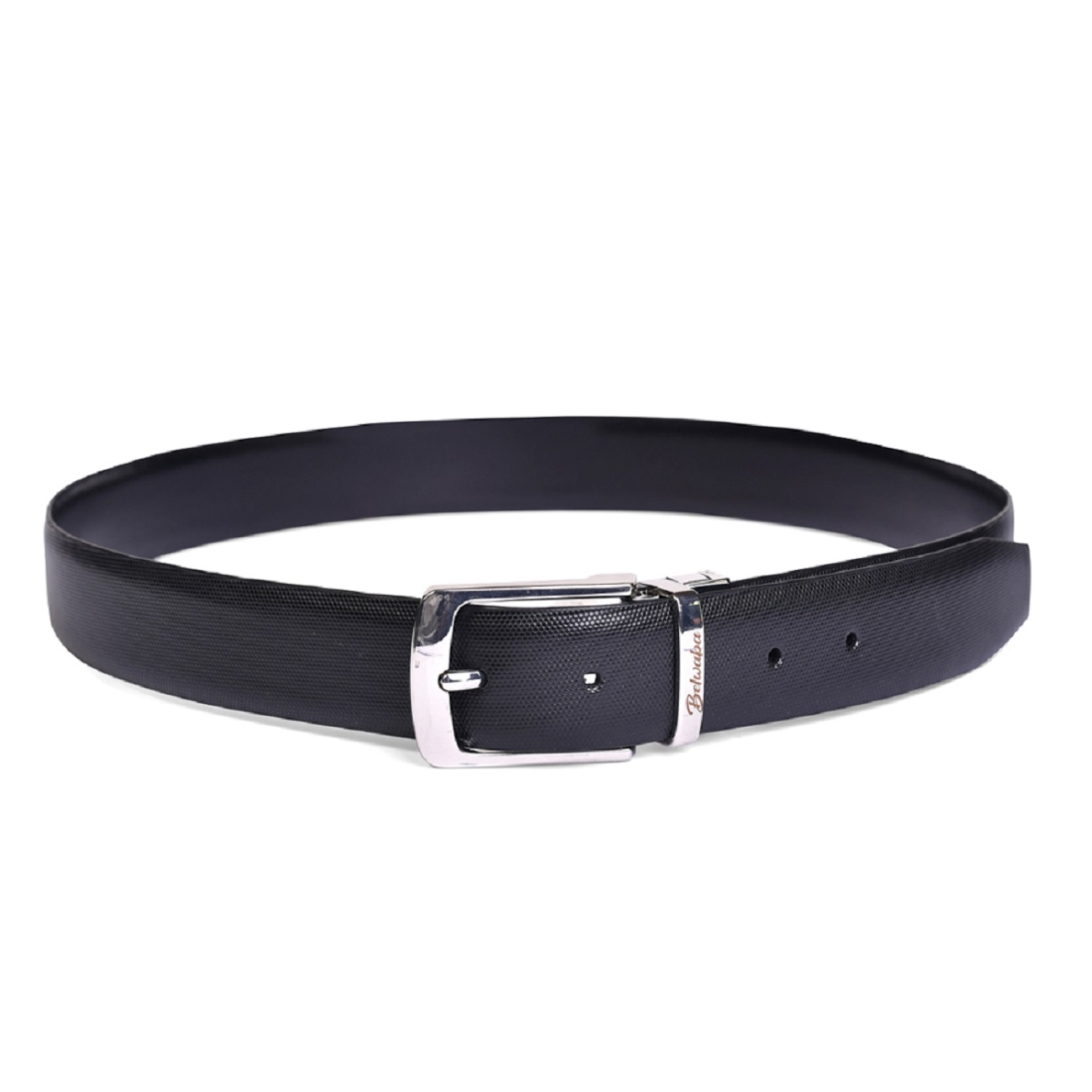 Belwaba Men Formal Black Genuine Leather Reversible Belt