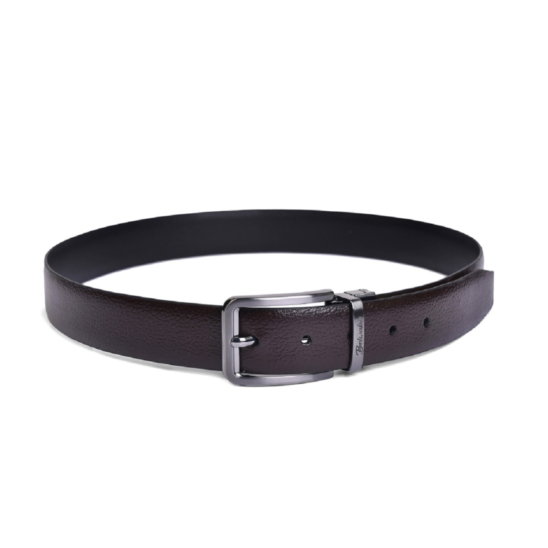 Belwaba Men Black, Brown Genuine Leather Reversible Belt