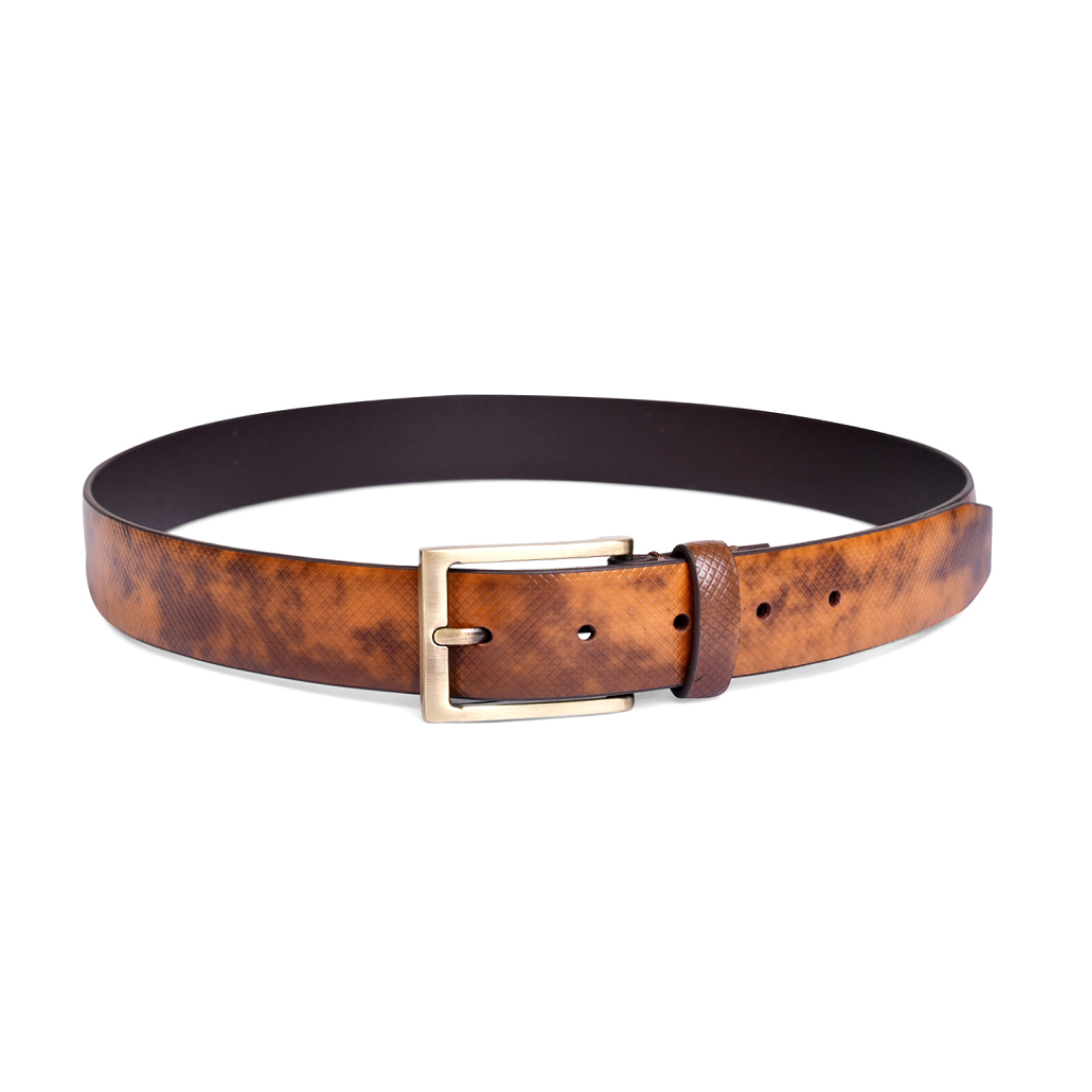 Belwaba Men Formal Tan Genuine Leather Belt