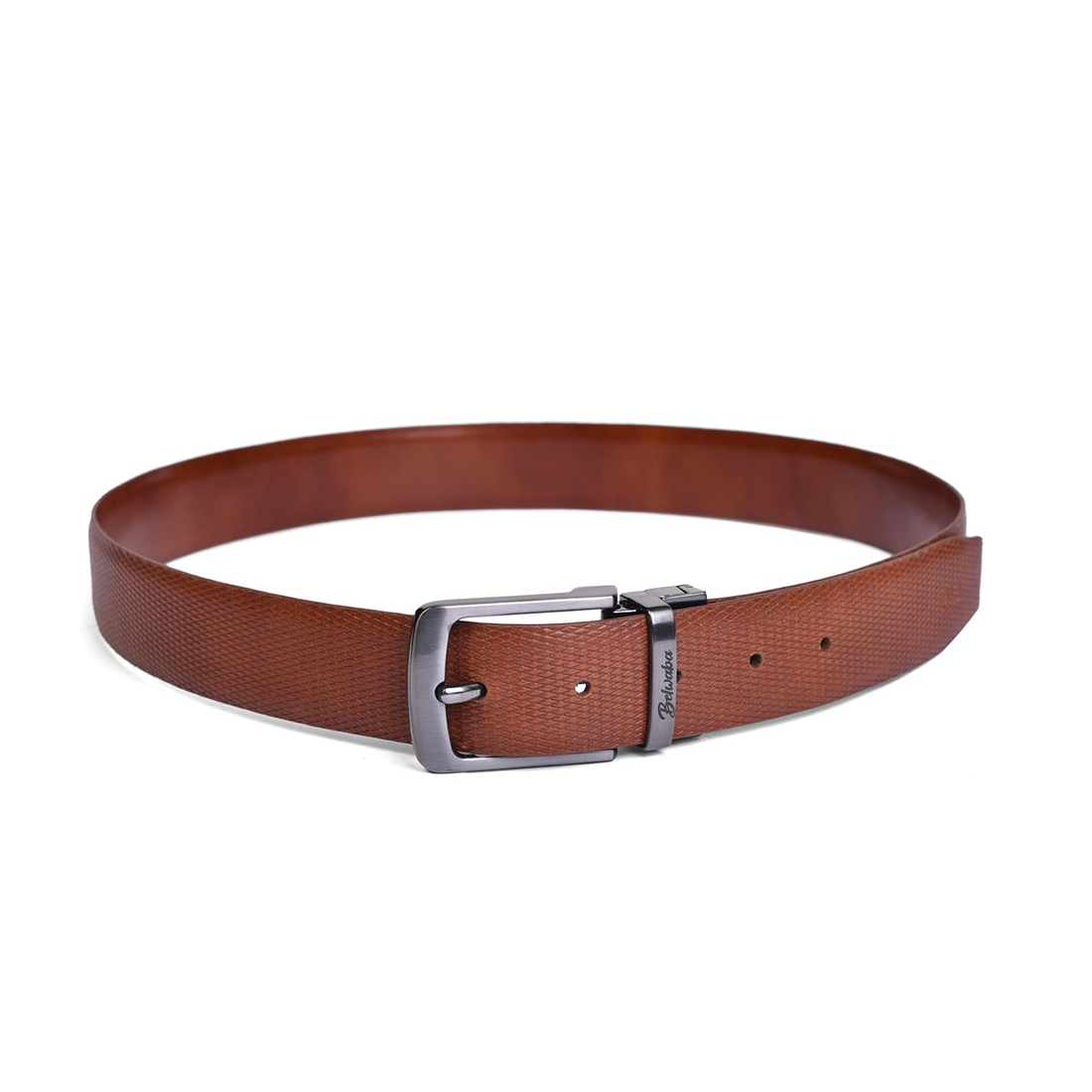 Belwaba Men Formal Tan Genuine Leather Reversible Belt