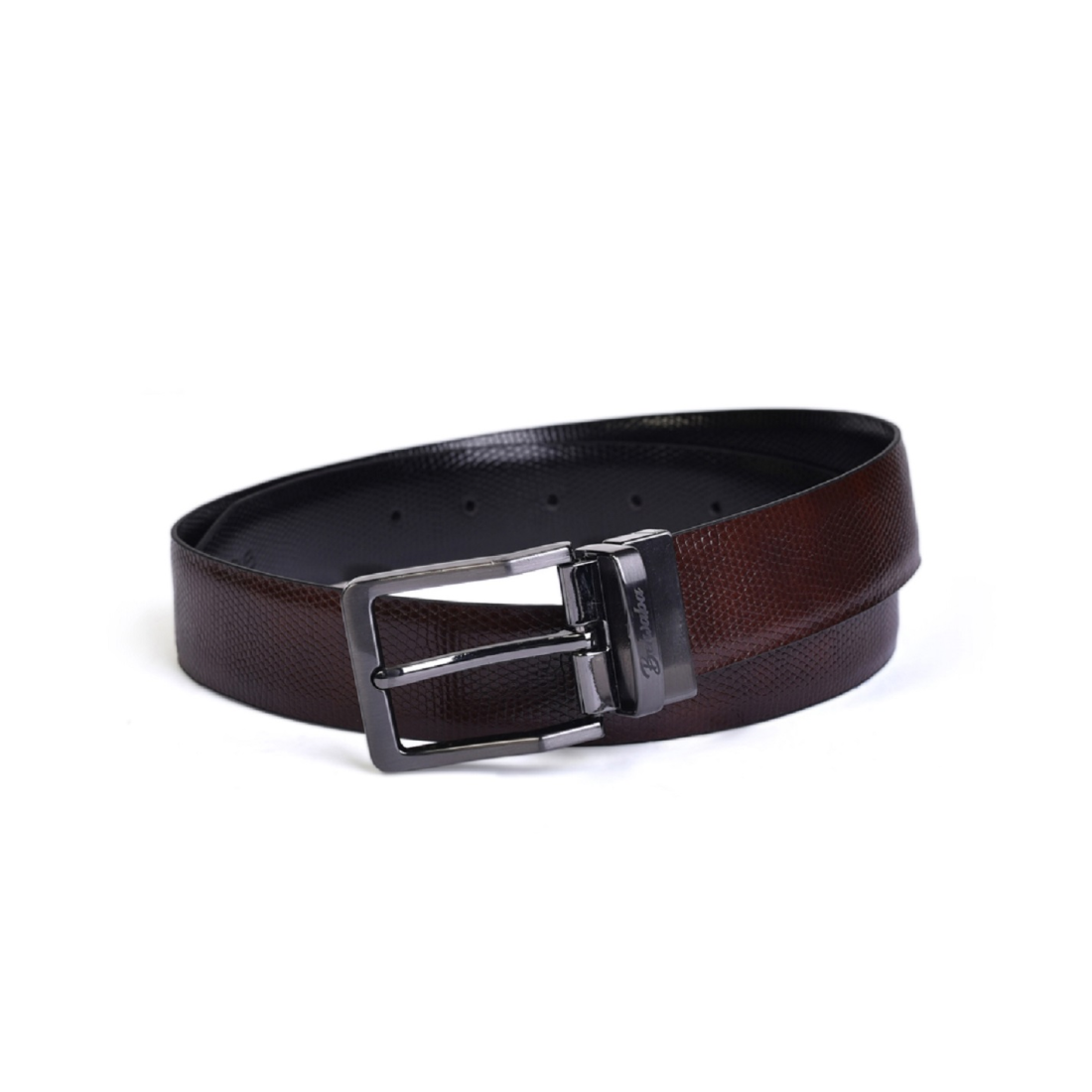 Belwaba Men Formal Brown, Black Genuine Leather Reversible Belt