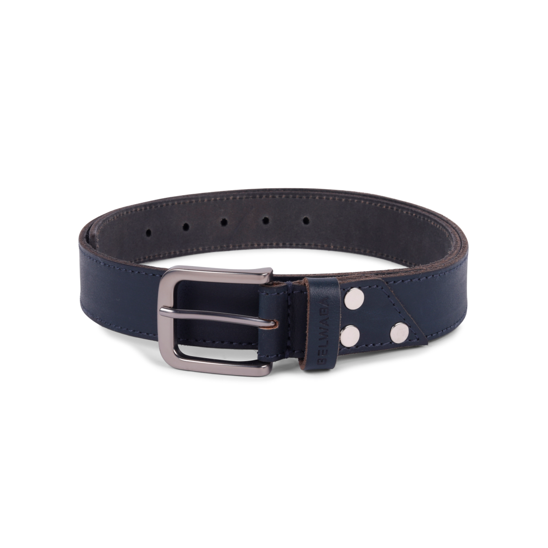 Belwaba Men Casual Blue Genuine Leather Belt