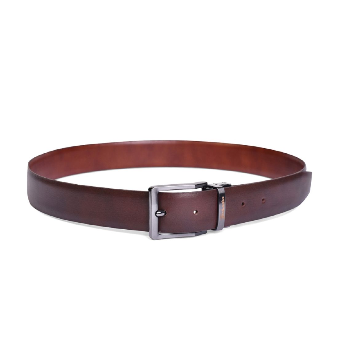 Belwaba Men Formal Brown Genuine Leather Reversible Belt