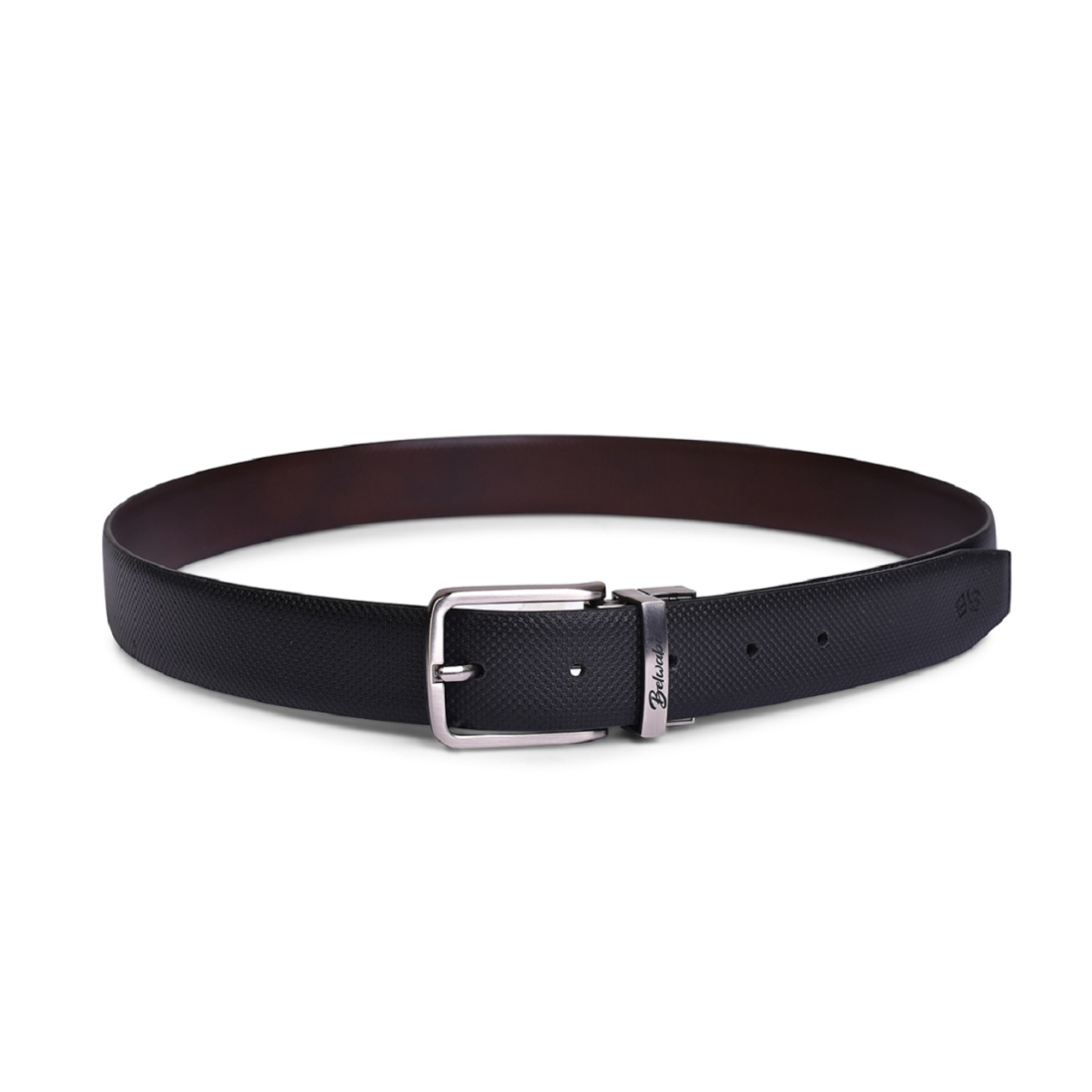 Belwaba Men Black, Brown Genuine Leather Reversible Belt