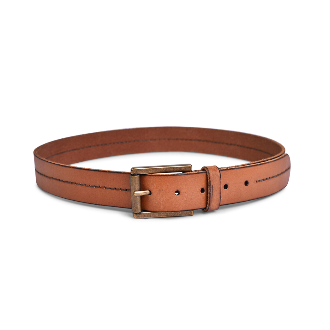 Belwaba Men Casual Tan Genuine Leather Belt