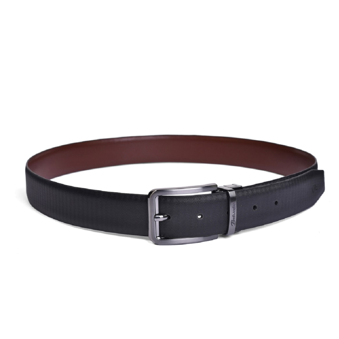 Belwaba Men Formal Black, Brown Genuine Leather Reversible Belt