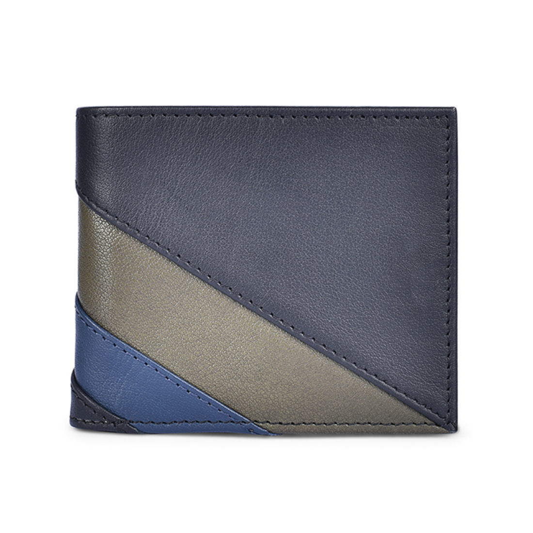 Genuine Leather Multicolor Bi-fold Men's Wallet