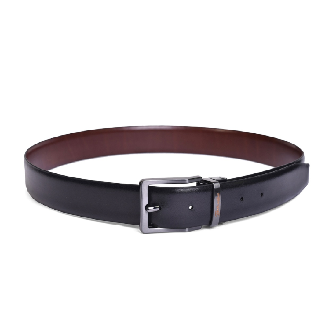 Belwaba Men Formal Black, Brown Genuine Leather Reversible Belt