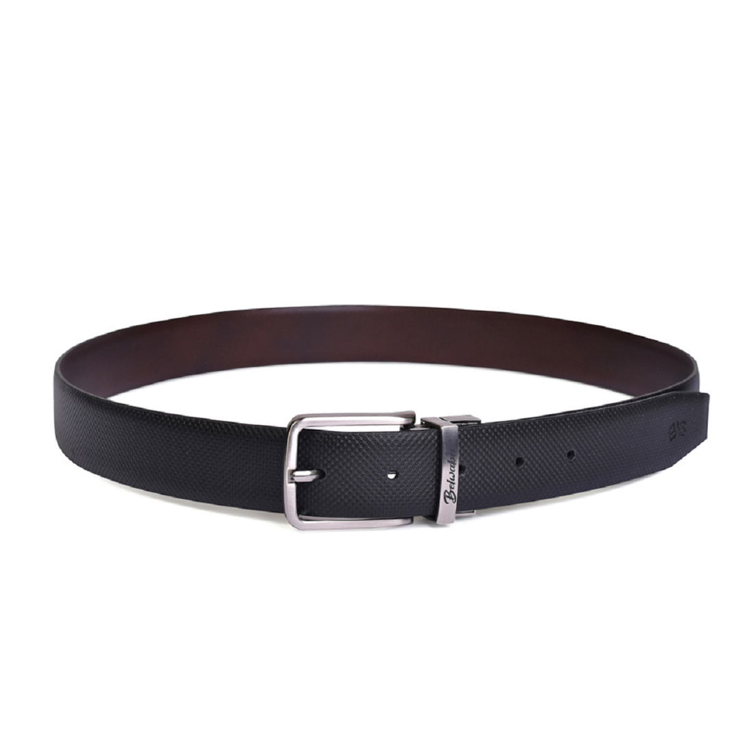 Belwaba Men Formal Black, Brown Genuine Leather Reversible Belt