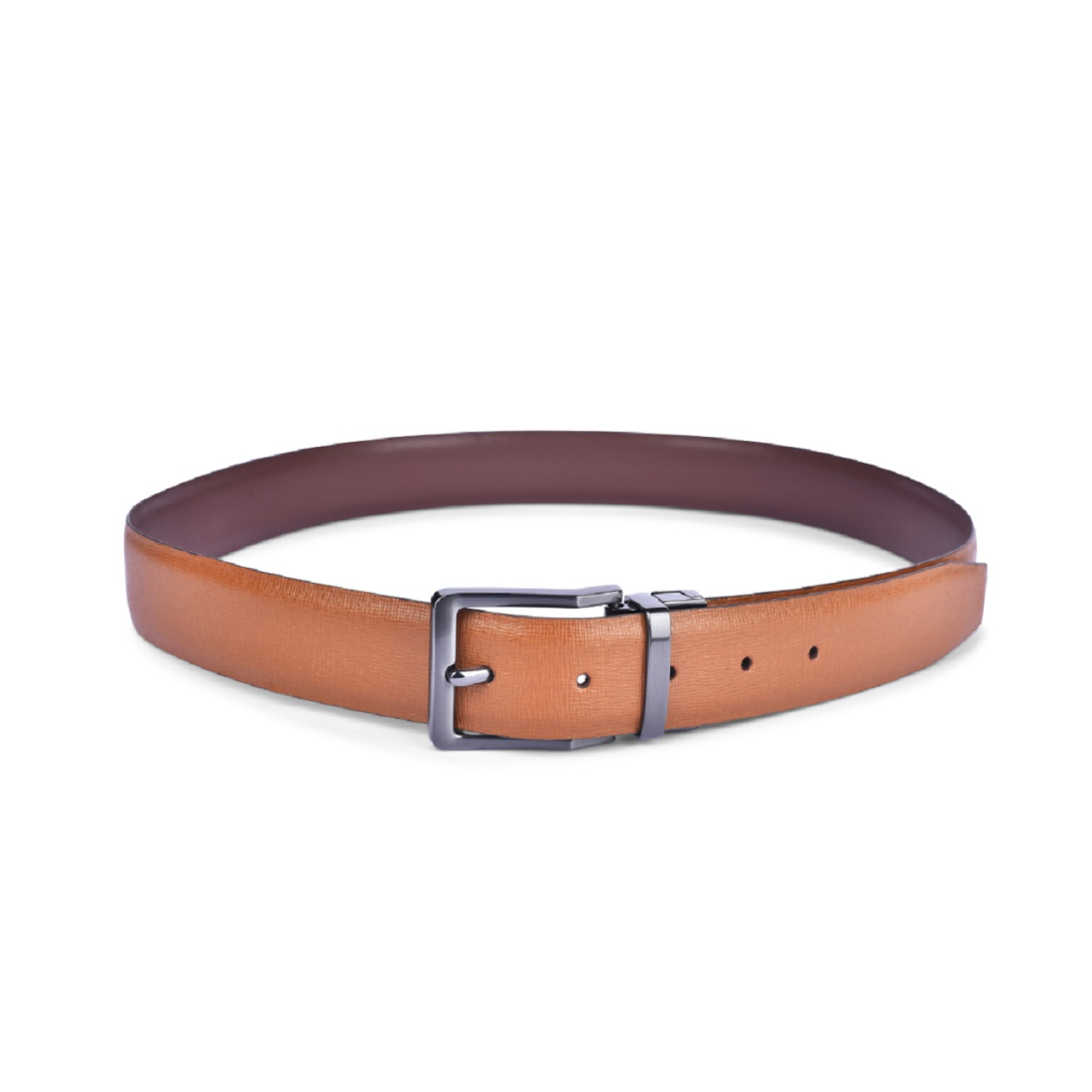 Belwaba Men Brown Genuine Reversible Leather Belt