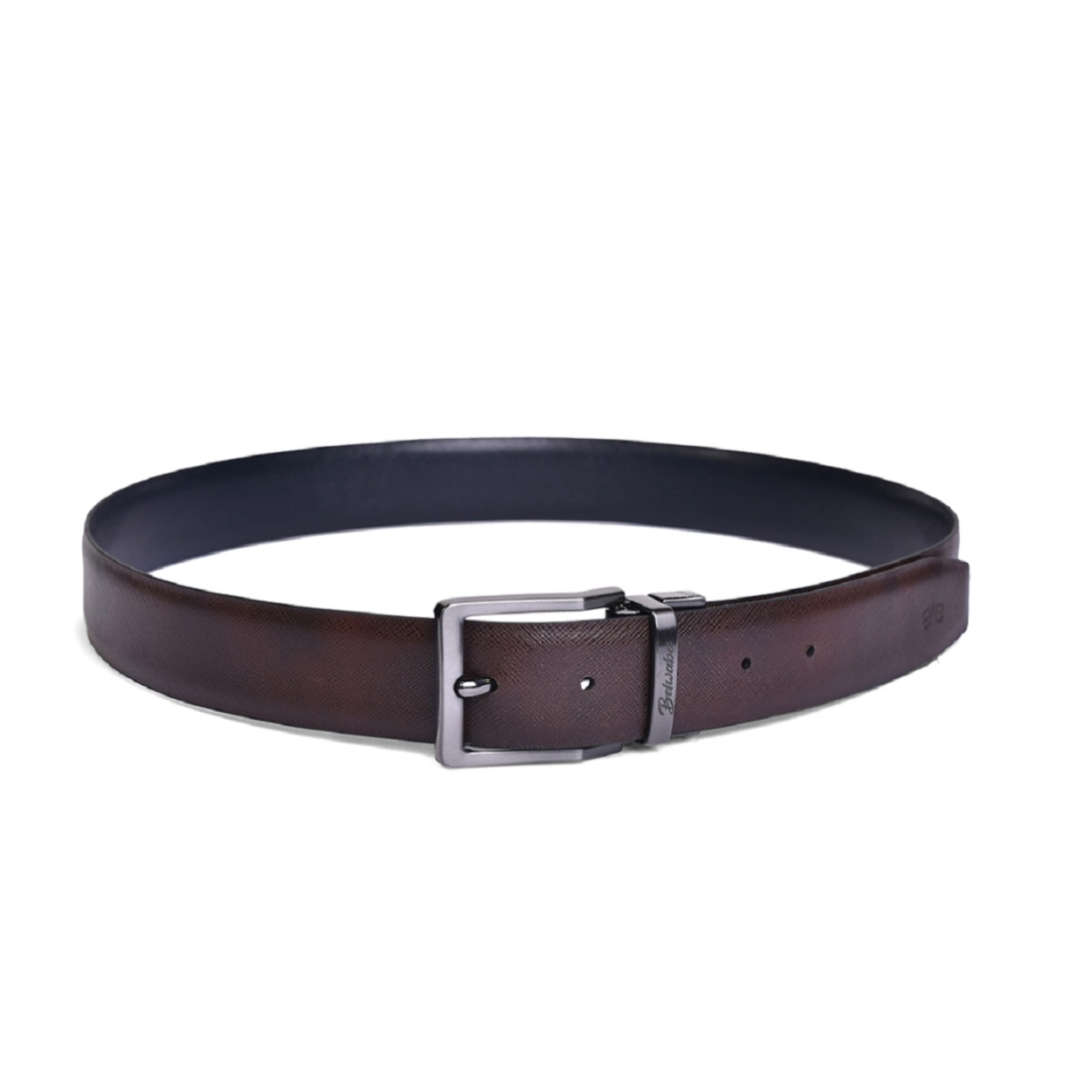 Belwaba Men Formal Brown, Black Genuine Leather Reversible Belt