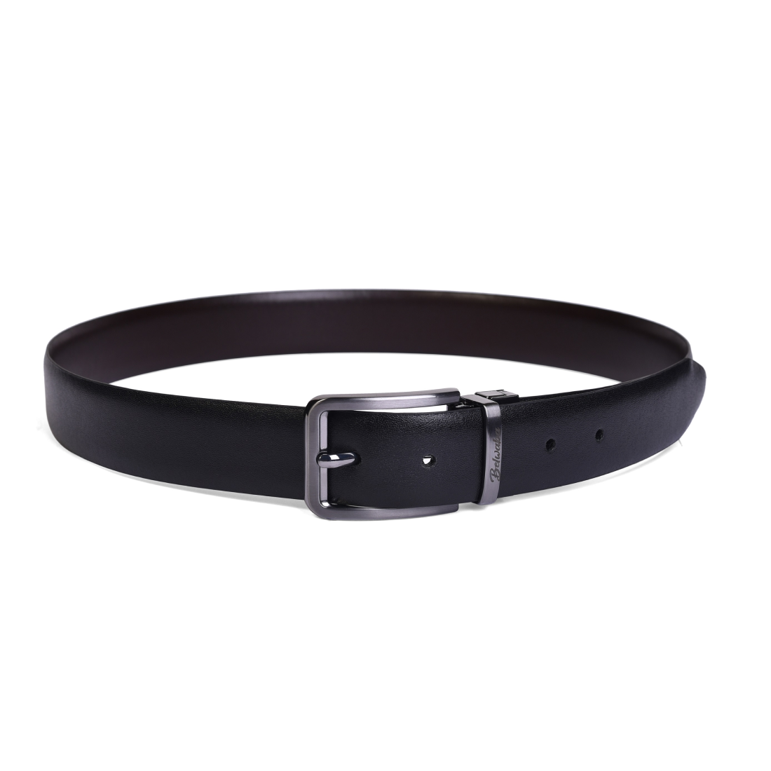 Belwaba Men Formal Black, Brown Genuine Leather Reversible Belt