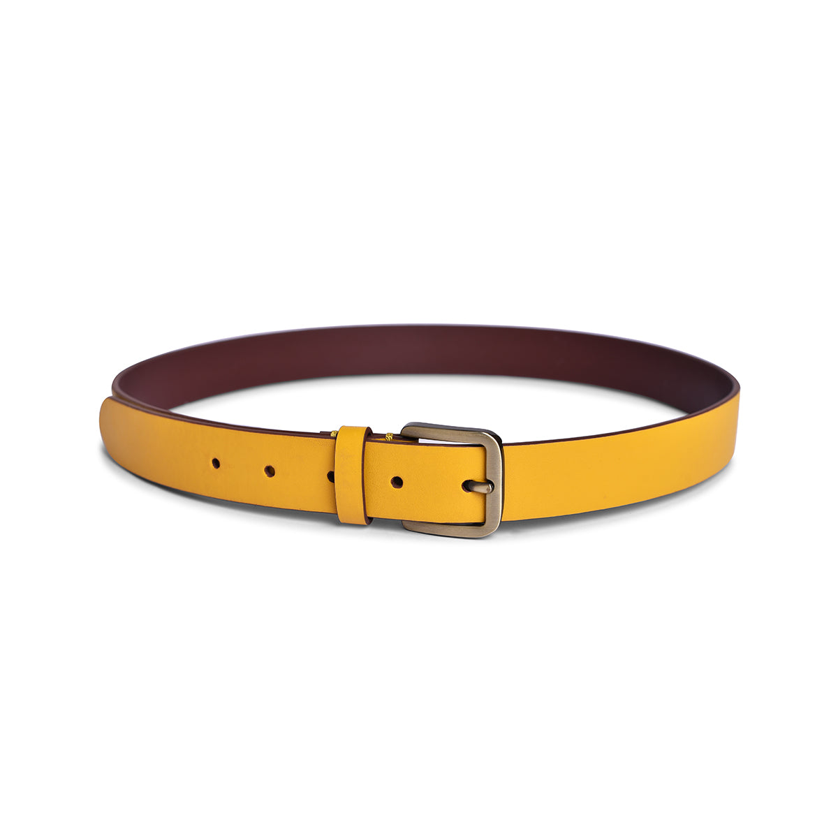 Belwaba Genuine Leather Yellow women's Belt