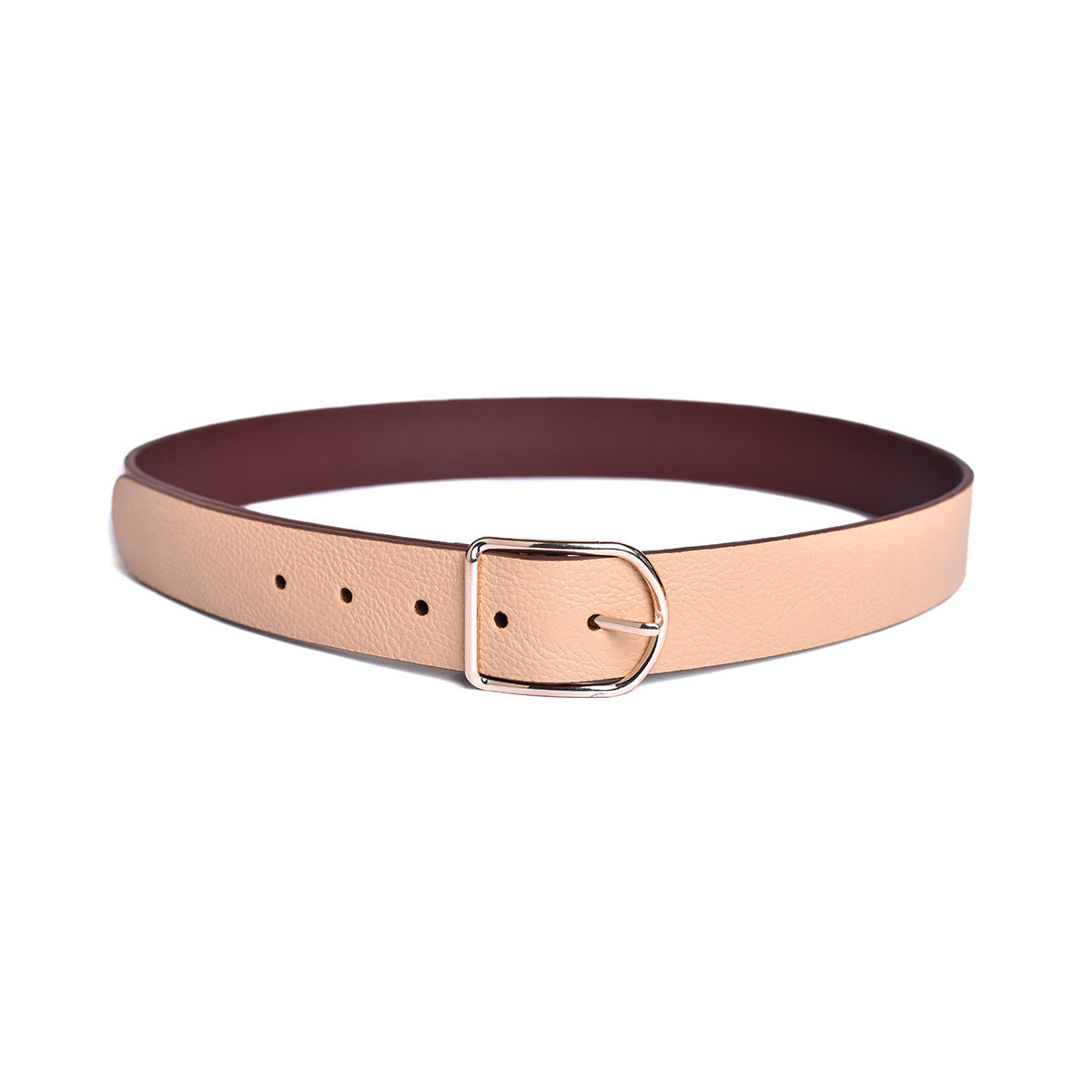 Belwaba Women Casual Beige Artificial Leather Belt