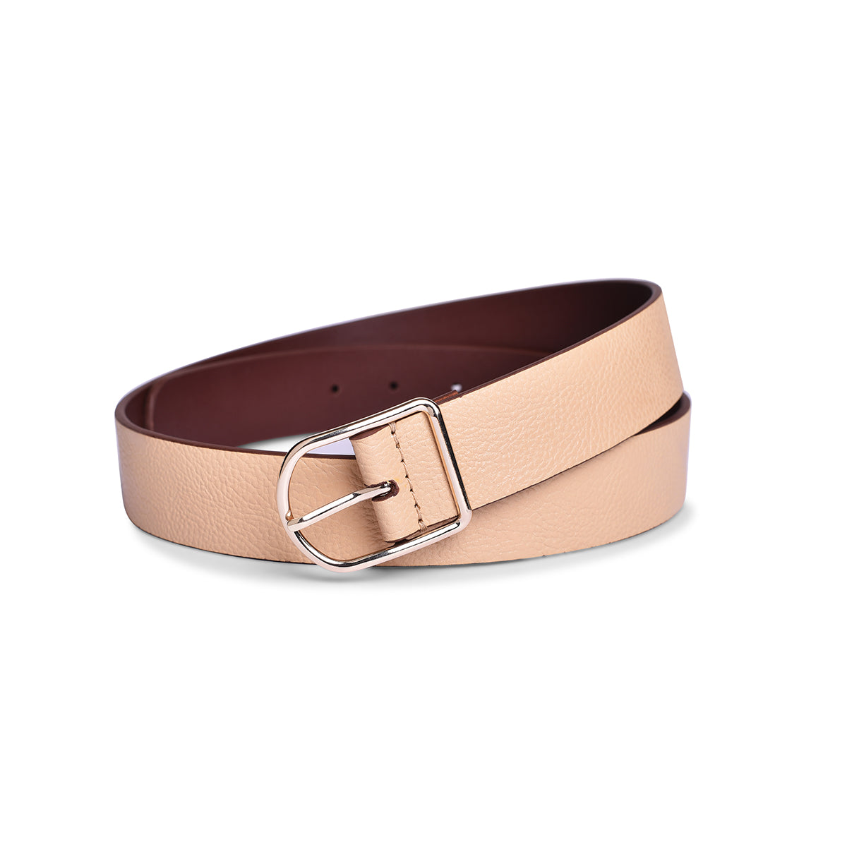 Belwaba Women Casual Beige Artificial Leather Belt