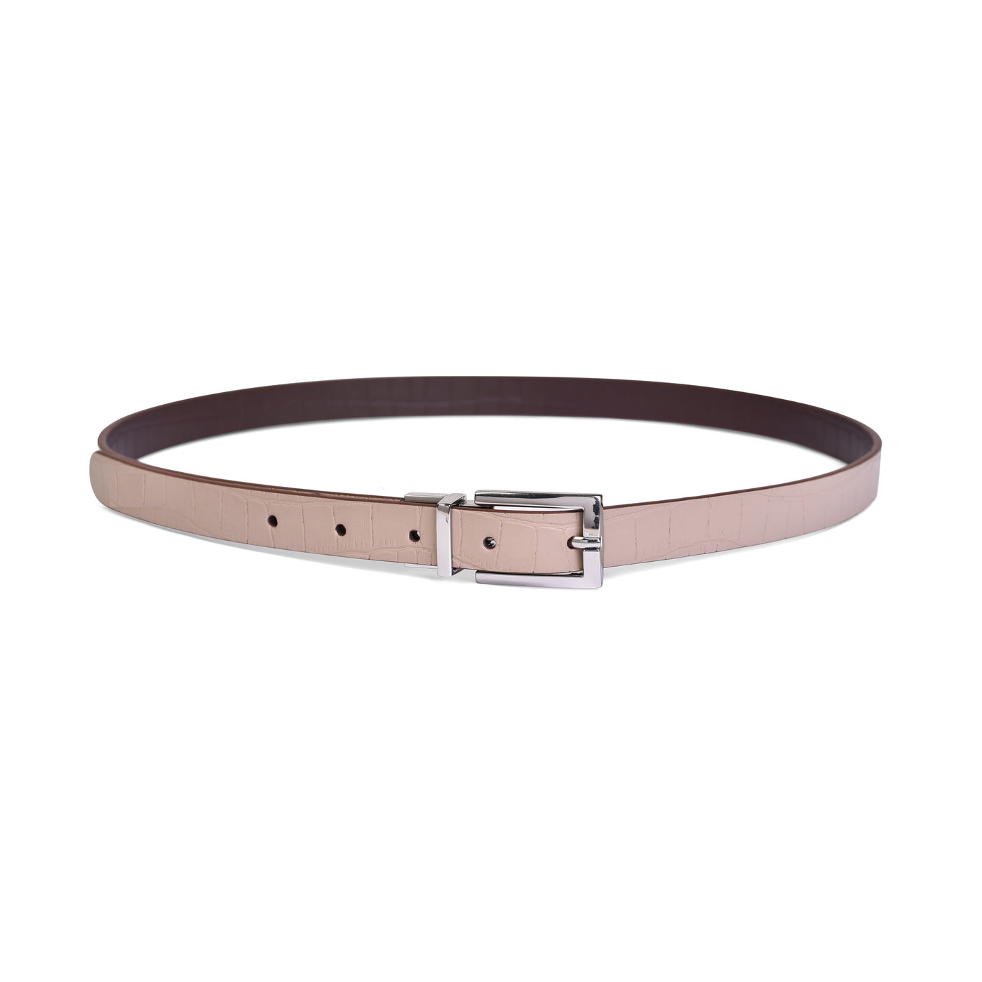 Belwaba | Vegan Leather Beige/Brown Women's Reversible Belt