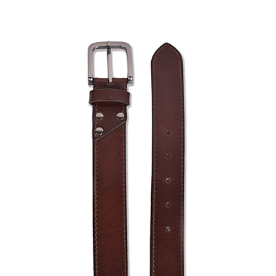 Belwaba Men Casual Brown Genuine Leather Belt