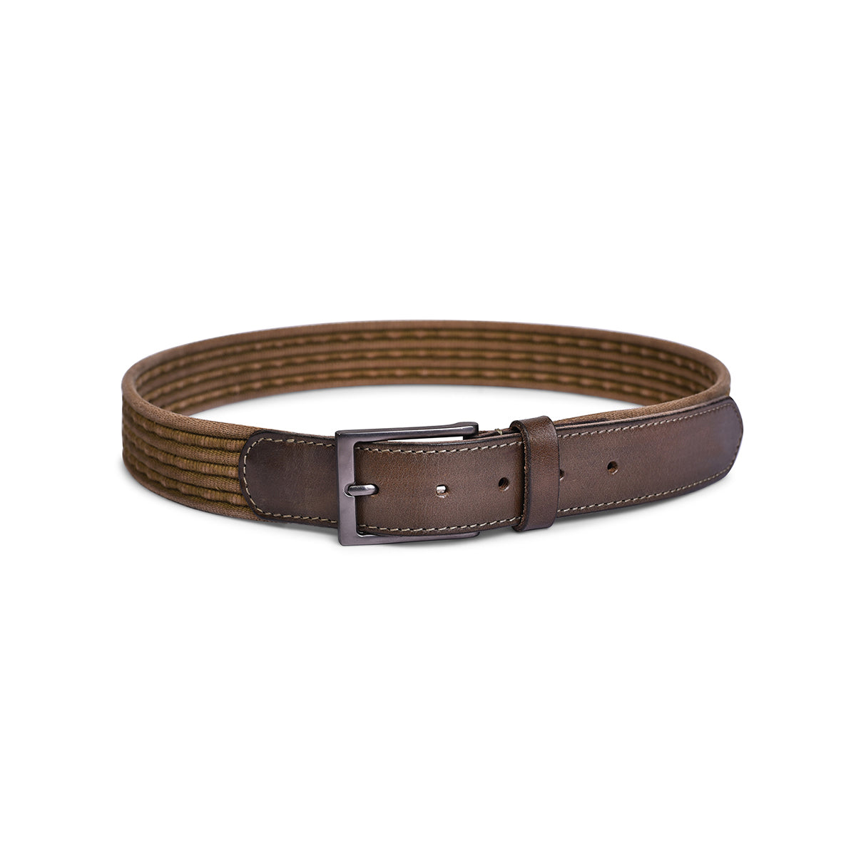 Belwaba Men Casual Brown Webbing Belt