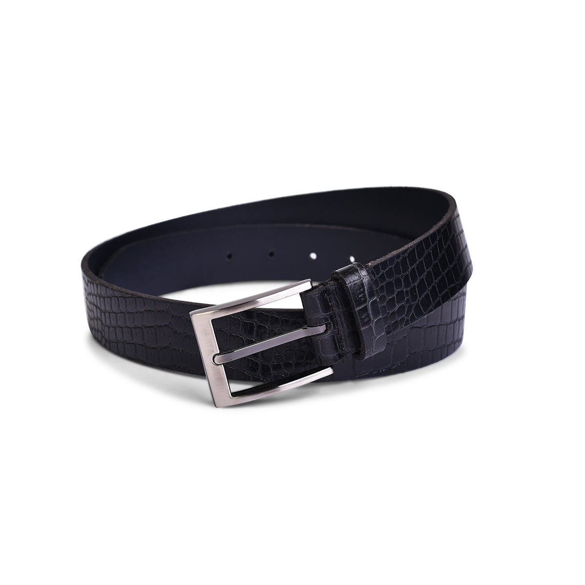 Belwaba Men Casual Black Genuine Leather Belt