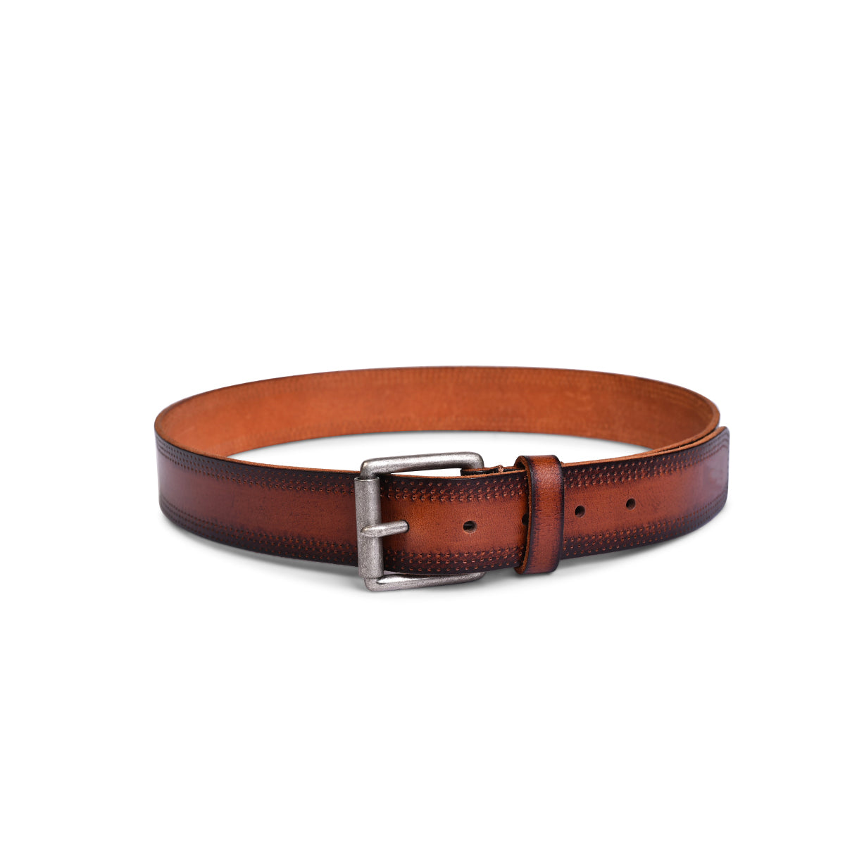 Belwaba Men Casual Tan Genuine Leather Belt