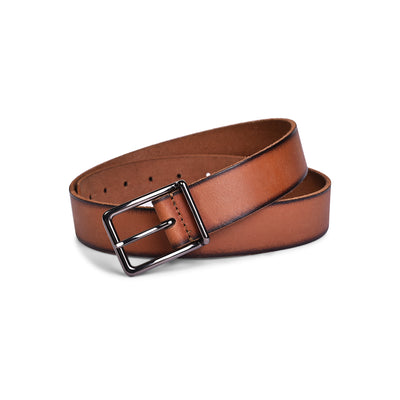 Belwaba Men Casual Tan Genuine Leather Belt