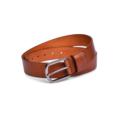 Belwaba Men Casual Tan Genuine Leather Belt