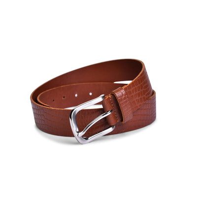 Belwaba Men Casual Brown Genuine Leather Belt