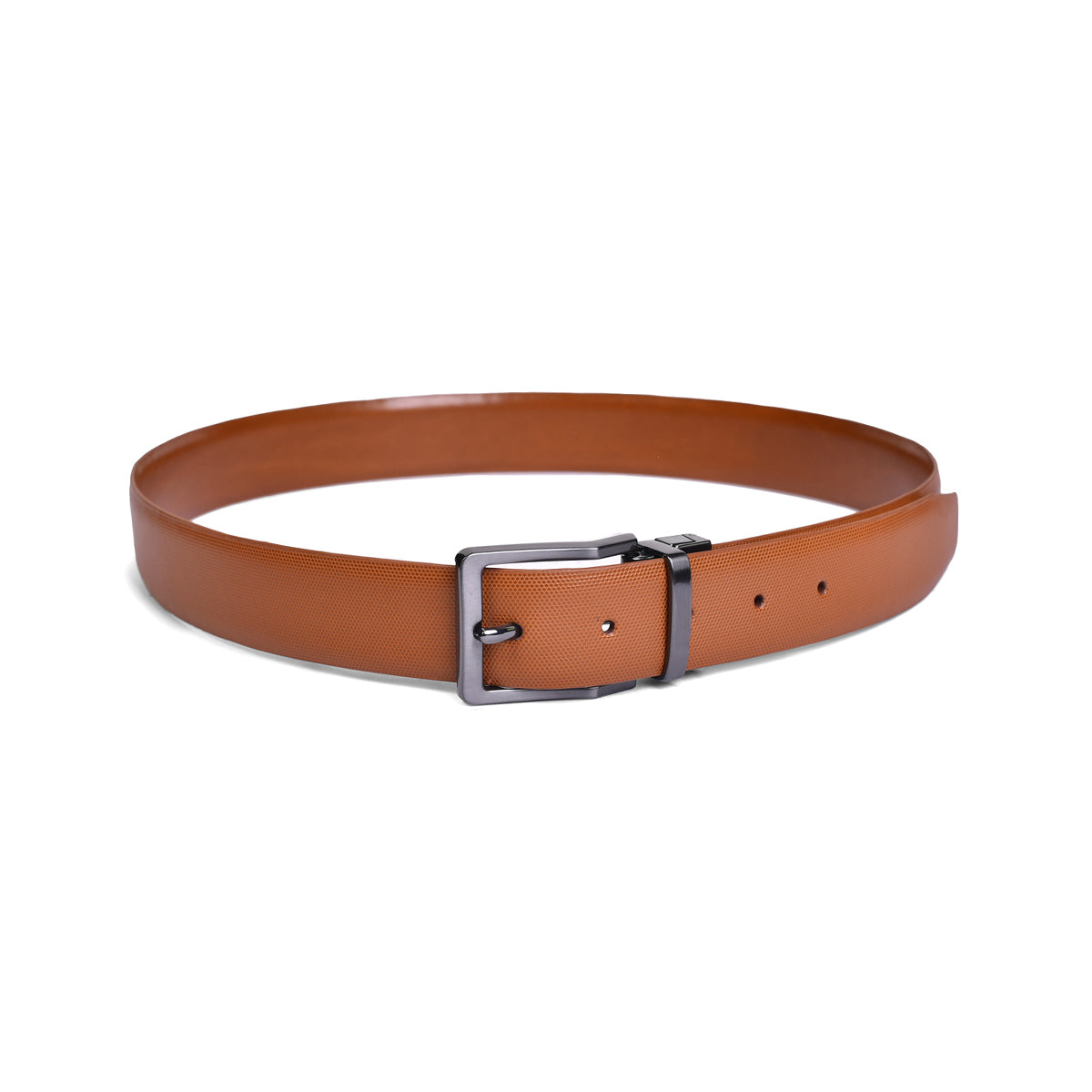 Belwaba Men Formal Tan Genuine Leather Reversible Belt