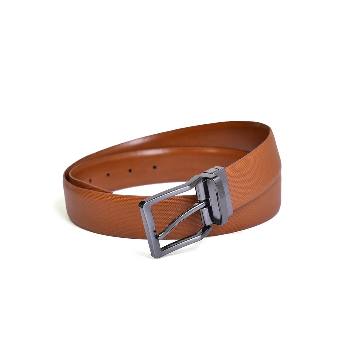 Belwaba Men Formal Tan Genuine Leather Reversible Belt