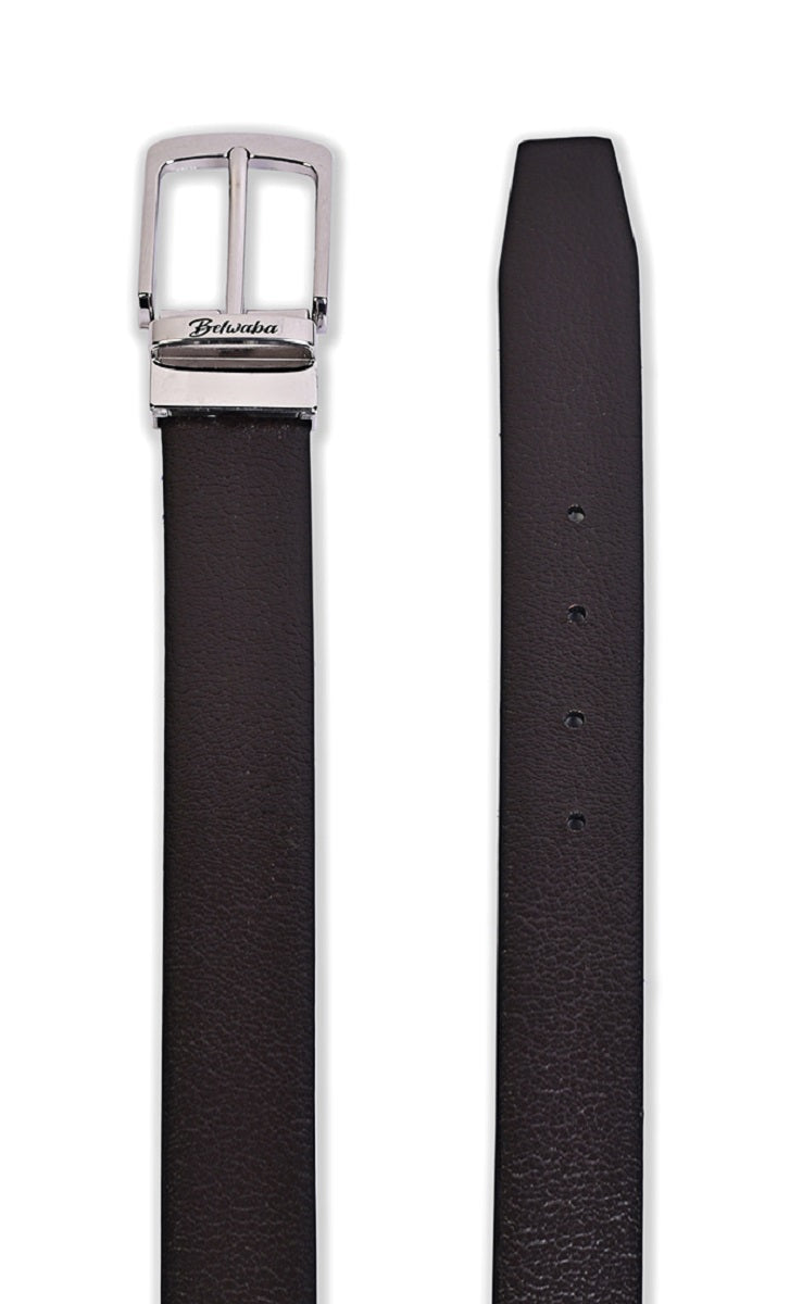 Belwaba Men Formal Black, Brown Genuine Leather Reversible Belt