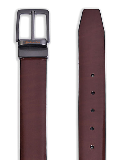 Belwaba Men Formal Black, Brown Genuine Leather Reversible Belt