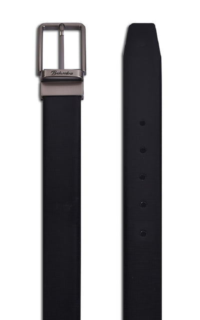 Belwaba Men Formal Black Genuine Leather Reversible Belt