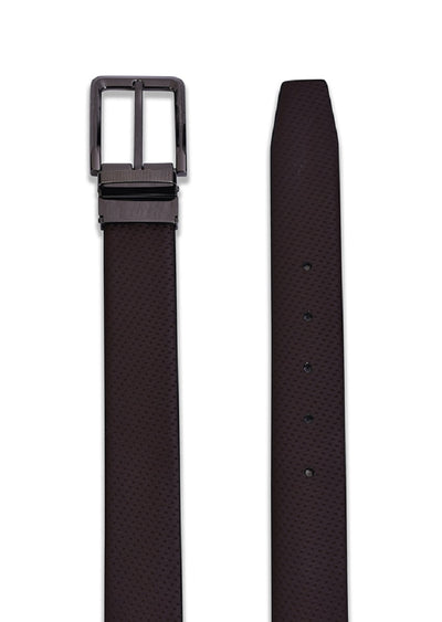 Belwaba Men Black, Brown Genuine Leather Reversible Belt