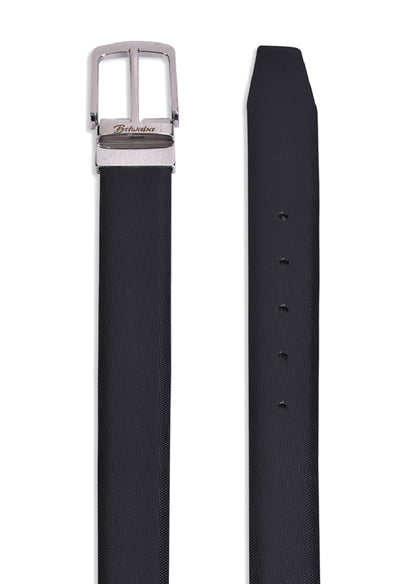 Belwaba Men Formal Black Genuine Leather Reversible Belt