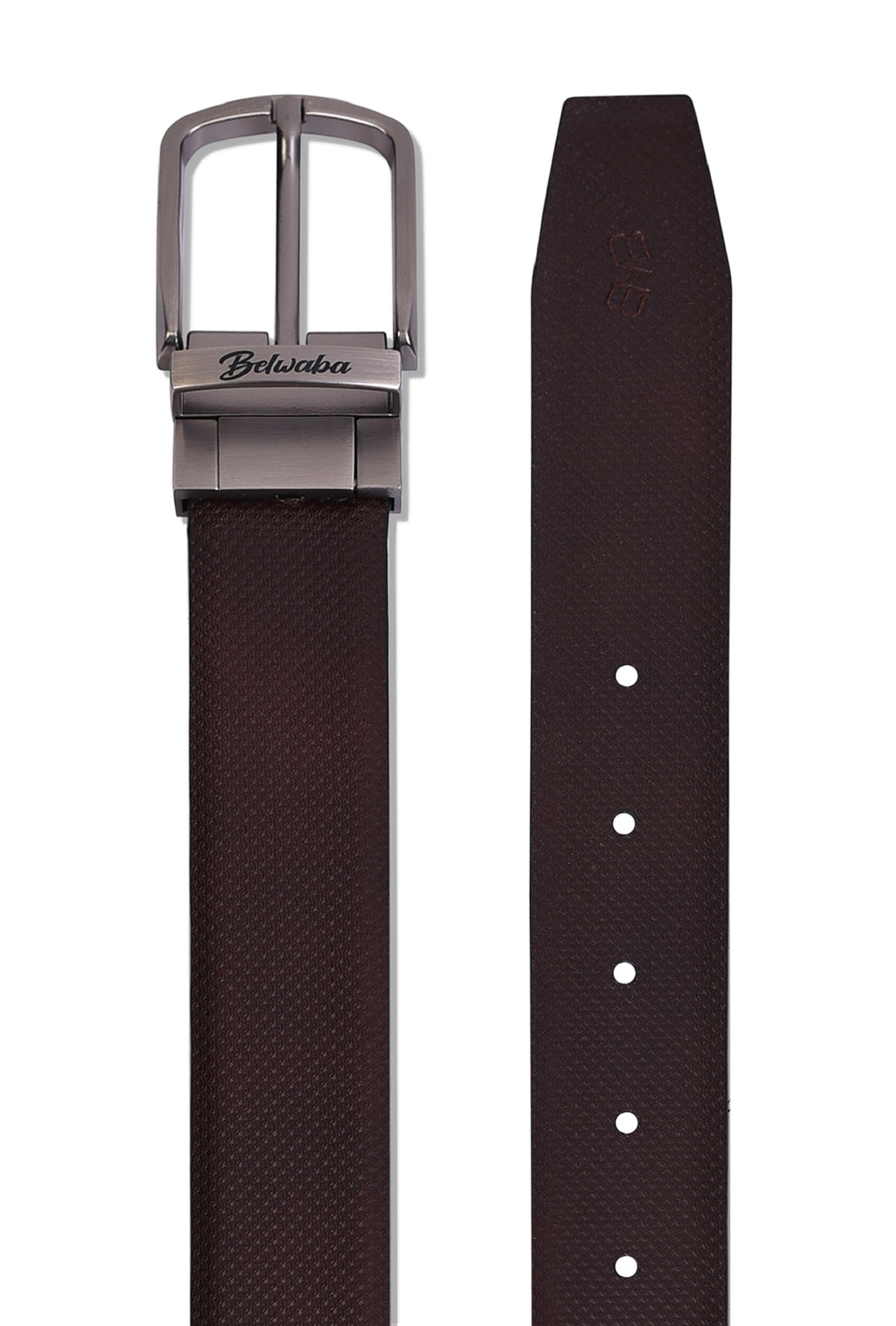 Belwaba Men Black, Brown Genuine Leather Reversible Belt