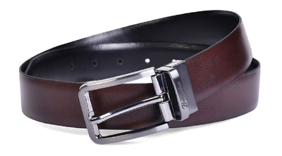 Belwaba Men Black, Brown Genuine Leather Reversible Belt