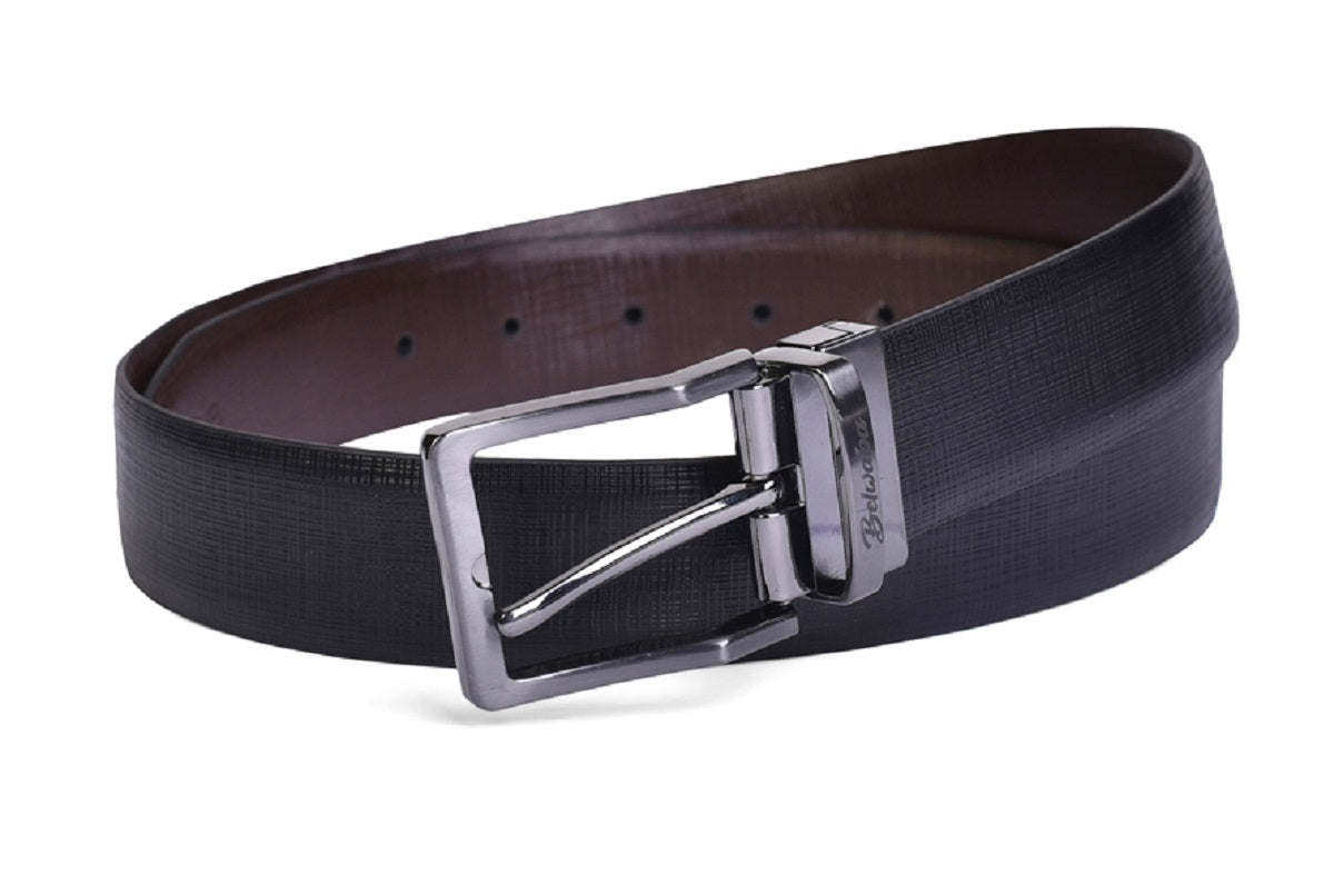 Belwaba Men Formal Multicolor Genuine Leather Reversible Belt