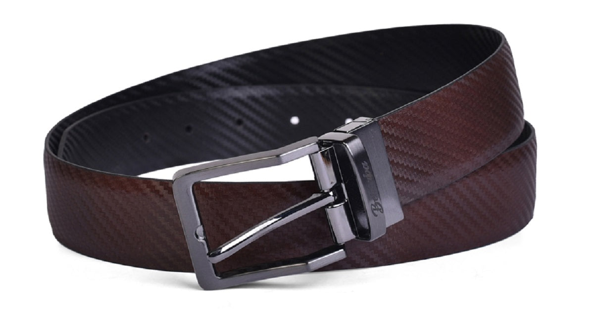 Belwaba Men Formal Black, Brown Genuine Leather Reversible Belt