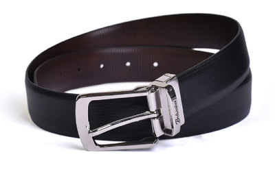 Belwaba Men Formal Black, Brown Genuine Leather Reversible Belt